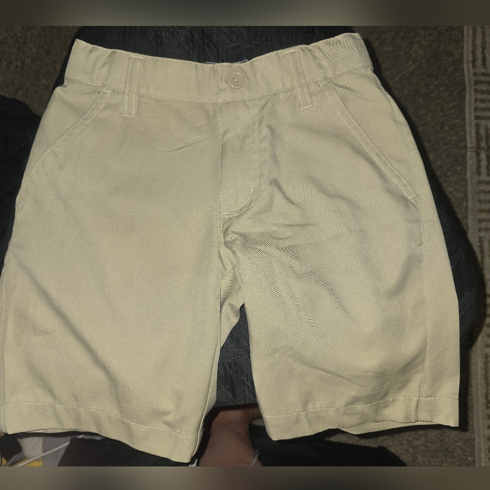 French Toast Men's Beige Flat Front Shorts